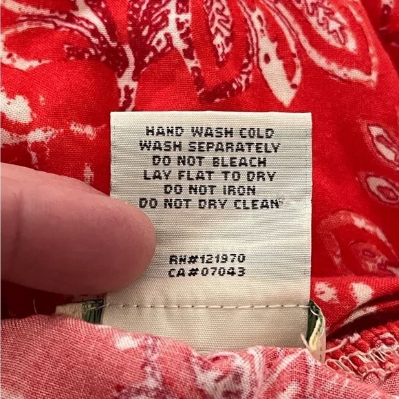 Flying Tomato Red Floral Off The Shoulder Ruffle Bottom Maxi Dress XS - Picture 7 of 7